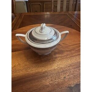 Vintage Chatham Fine China Platinum Rimmed Sugar Dish